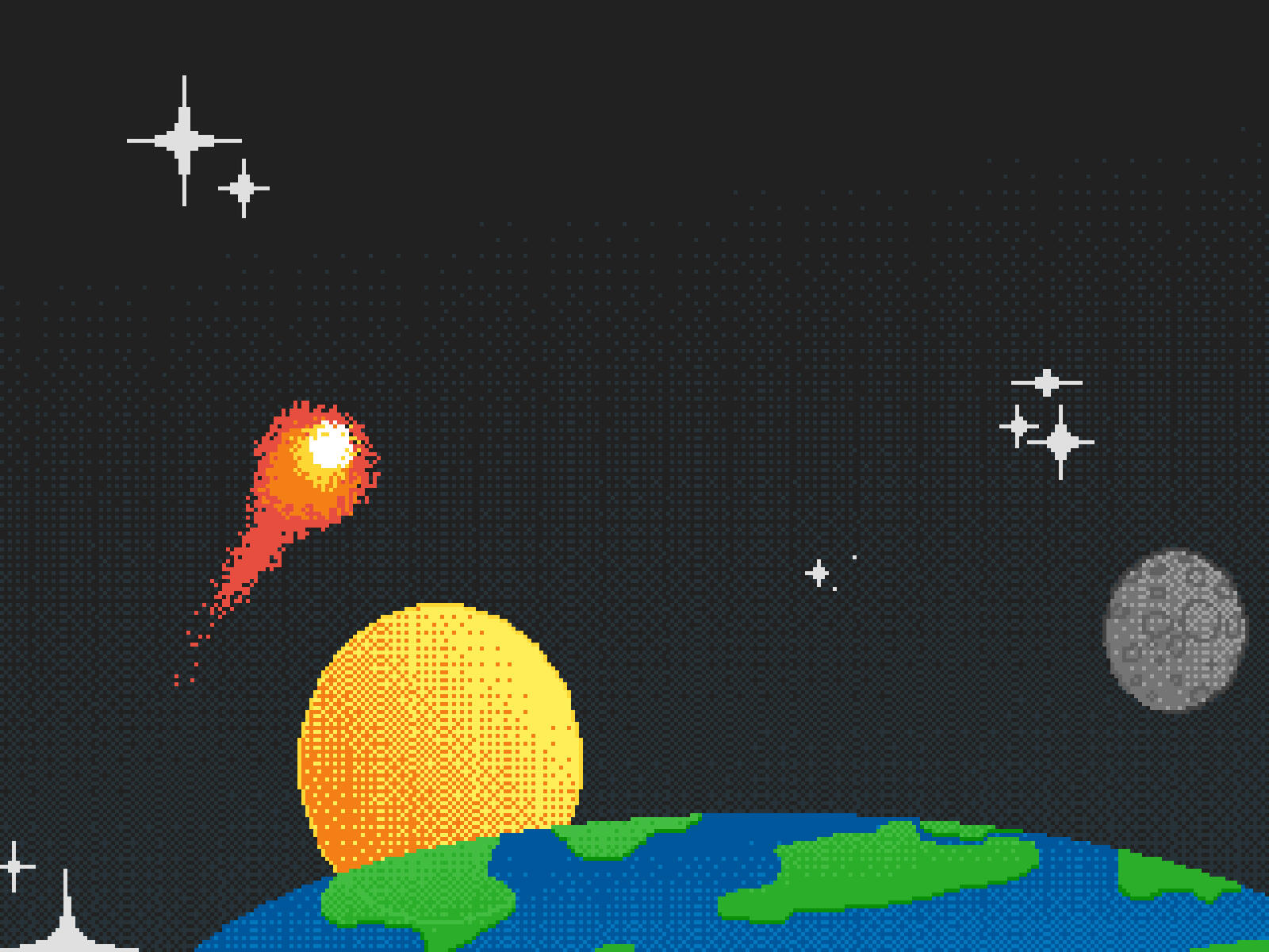 "Space" stage background for a pygame project.
