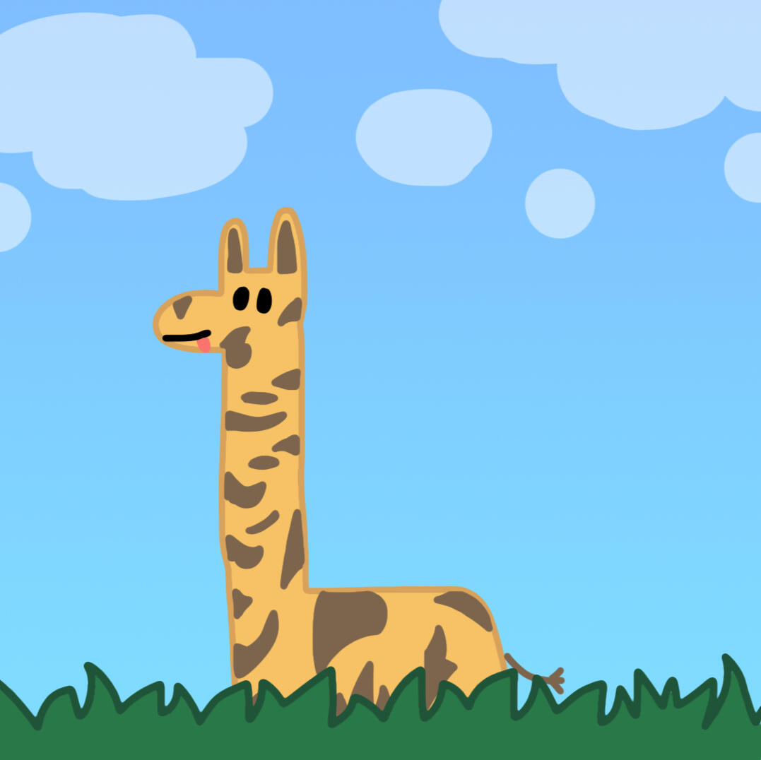 Cute giraffe - made with Pixelmator Pro to demonstrate the app.